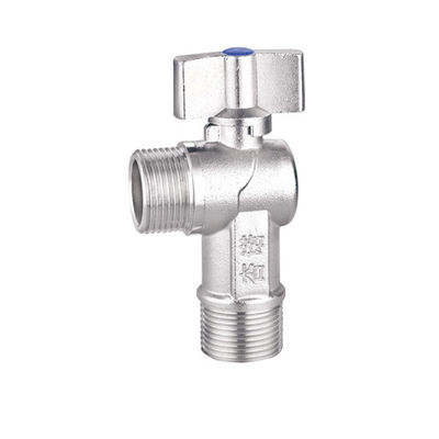 PTFE Toilet Brass Angle Valve Nickel Plated Nominal Pressure Max.25bar