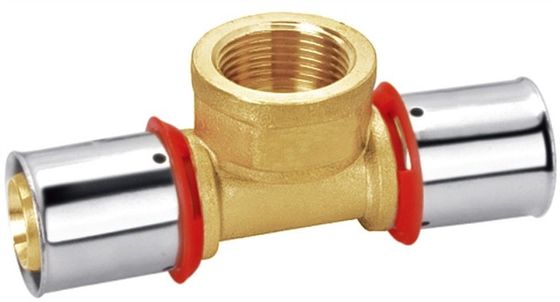 Customized Machining Brass Compression Female Tee Fitting PF3010
