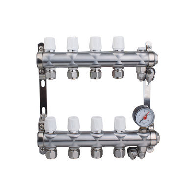 Threaded Pipeline Brass Manifold 2-10way Hot Water Manifold Distribution