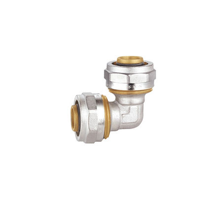 Forged Brass 90 Degree Elbow , Brass Union Straight Connector