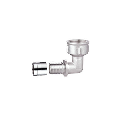 Pex Sliding Brass Female Connector , Forged Brass Elbow Fittings