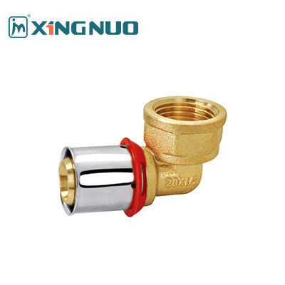 Copper Nickel Compression Fittings For Gas Media Al Pex Fittings Red Color 1/2