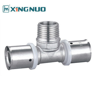CHROME PLATE Brass Fitting For Water Press Fitting Tee Straight Elbow U Brass Gas Fitting U Connector Fitting