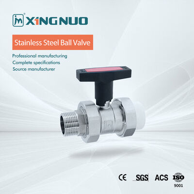 Stainless Steel Threaded Ball Valve with PTFE Seal for -20 to 200°C and 1000 PSI Pressure Rating