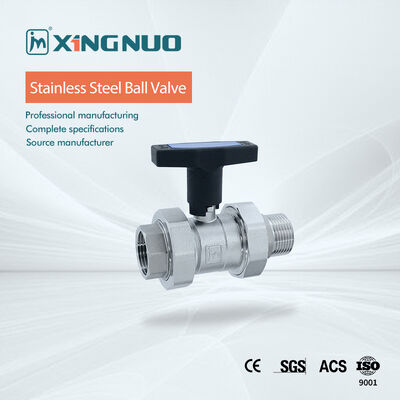 Pressure Rating Up To 1000 PSI Industrial Stainless Steel Ball Valve with PTFE Seal and Floating Ball Design